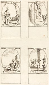 św Brice; św. Serapion; św. Eugeniusz; Św. Edmunda autorstwa Jacques Callot