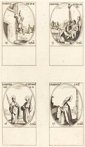 św. Kaliktus; św. Jadwigi; Święci martyniński i saturiański; św. florencki autorstwa Jacques Callot