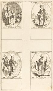 św. Feliksa; św. Józefa z Arymatei; Św. Polikarpe; Św. Maciej Apostoł autorstwa Jacques Callot