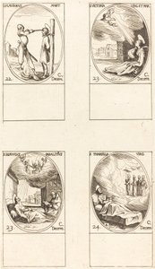 św. Flawiusza, św. Wiktorii, św. Serwulus, św. Tarsilla autorstwa Jacques Callot