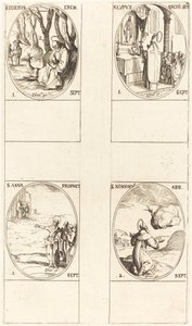 św Idziego; św. toczeń; św. Anny; Św. Nonnosus autorstwa Jacques Callot