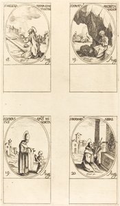 św. Heleny, św. Donata, św. Ludwika, biskupa, św. Bernarda. autorstwa Jacques Callot