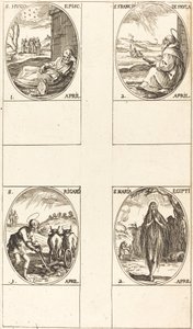 św. Hugo; św. Franciszka z Pauli; Najświętszej Marii Panny w Egipcie; Św. Ryszard autorstwa Jacques Callot