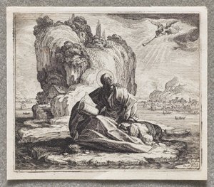 Święty Jan na wyspie Patmos autorstwa Jacques Callot