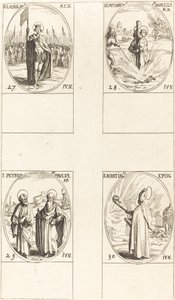 św. Władysława, św. Potamiana i Marcella, św. Piotra i Pawła, Apostołów, św. autorstwa Jacques Callot