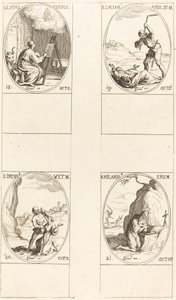 św. Łukasza; św. Lucjana; św. Irena; Św. Hilarion autorstwa Jacques Callot