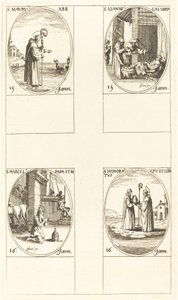 św. Cumować; św. Jana Kalibita; św. Marcellusa; św. Zaszczycony autorstwa Jacques Callot