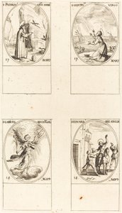 Św. Patryk; św. Gertrudy; św. Gabriela Archanioła; Św. Edwarda autorstwa Jacques Callot