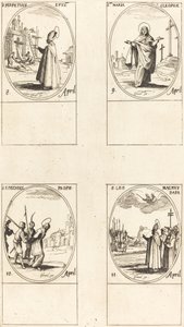 św. Matki Boskiej Kleofasowej; św. Ezechiela; Św. Leon Wielki autorstwa Jacques Callot