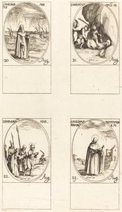św. Philibert, opat; św. Privatusa; św. Symforian; Św. Filip autorstwa Jacques Callot