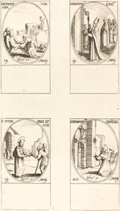 św. Potencjał; św. Dunstana; św. Yves; św. Bernardyn ze Sieny autorstwa Jacques Callot