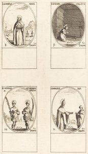 św. św Leokadia; św. Mennas i Hermogenes; Św autorstwa Jacques Callot