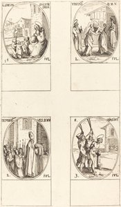 św. Szymona Salusa; Nawiedzenie Matki Boskiej; Osadzanie szat Dziewicy; Św. Hiacynt autorstwa Jacques Callot