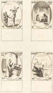 św. Symeon; św. Gabiniusz; św. Euchariusza; św. Sylwan autorstwa Jacques Callot