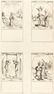 św. Tekla; św. Len; Święci Andochius i Thyrsus; św. Kleopas autorstwa Jacques Callot