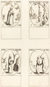 św. Teresy; św Placydusa i Flawii; św. Brunona; Św. Wiara autorstwa Jacques Callot