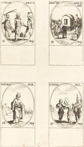 Św. Urban, Przekład św. Marii Jakubowej, Św. Kwadrat, Św. Juliusz. autorstwa Jacques Callot