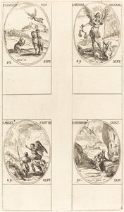 św. Wacław; św. Michała Archanioła; Anioł Stróż; Św. Hieronim autorstwa Jacques Callot