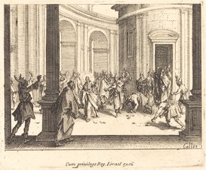 Ukamienowanie Jezusa autorstwa Jacques Callot