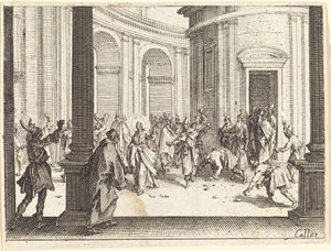 Ukamienowanie Jezusa, 1635. autorstwa Jacques Callot