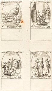 Święci Faustinus i Jovita; św. Juliana; św. Mamy jeden; św. Polichroniczny autorstwa Jacques Callot