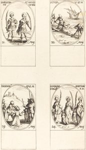 Święci Nikstratus i Antioch; św. Julia; św. Pragnienie; Święci Zuzanna, Palladia, autorstwa Jacques Callot