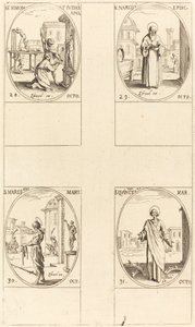 św. Szymon i Juda, Apostołowie; św. Narcyza; św. Marcellusa; Św. Kwintin autorstwa Jacques Callot