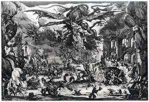Kuszenie św. Antoniego, ok. 1615-1635 1924 autorstwa Jacques Callot