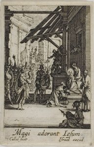 Adoracja Trzech Króli, z Życia Dziewicy autorstwa Jacques Callot