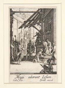 Adoracja Trzech Króli, nr. 8 z Życia Dziewicy autorstwa Jacques Callot