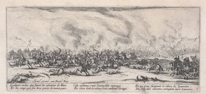 Bitwa (La Bataille), z „Miseries of War” autorstwa Jacques Callot