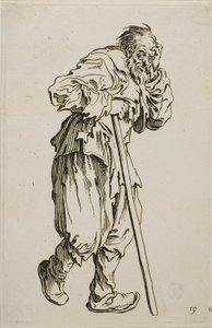 Żebrak o kulach, płyta szesnasta z The Beggars autorstwa Jacques Callot