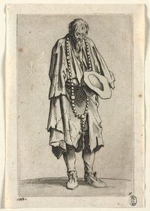 Żebracy: Żebrak z różańcem 1623. autorstwa Jacques Callot