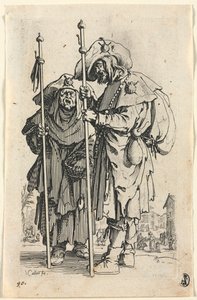 Żebracy: Dwaj Pielgrzymi, c. 1623. autorstwa Jacques Callot