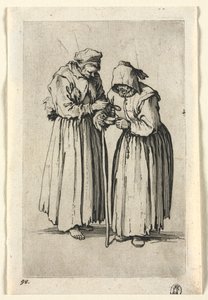 Żebracy: dwie żebraczki autorstwa Jacques Callot