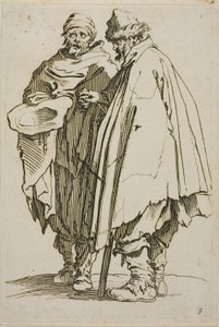 The Blind Man and his Companion, płyta dziewiąta z The Beggars autorstwa Jacques Callot