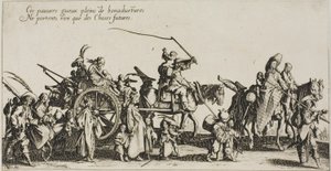 Marsz Czechów: Tylna Gwardia, od The Bohemians autorstwa Jacques Callot