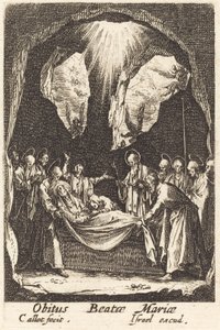 Pogrzeb Dziewicy w 1630 lub po 1630 roku. autorstwa Jacques Callot