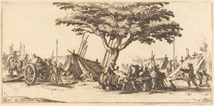 Obóz, ok. godz. 1633. autorstwa Jacques Callot