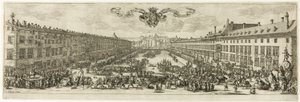 Carrière lub Rue Neuve w Nancy (Nowa Ulica) autorstwa Jacques Callot
