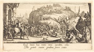 Niesienie krzyża autorstwa Jacques Callot