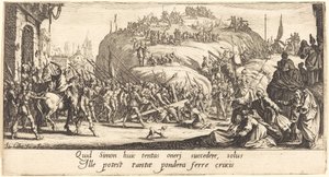 Niesienie krzyża autorstwa Jacques Callot