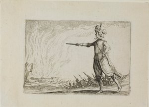 Dowódca na piechotę, z Kaprysów autorstwa Jacques Callot