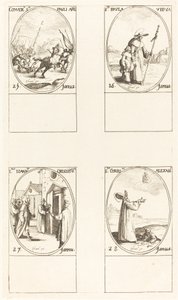 Nawrócenie Saula; Święty Paul; św. Jan Chryzostom; Św. Cyryl Aleksandryjski autorstwa Jacques Callot