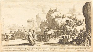 Przejście przez Morze Czerwone, 1629. autorstwa Jacques Callot