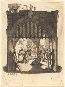 Ukoronowanie cierniem, c. 16241625. autorstwa Jacques Callot
