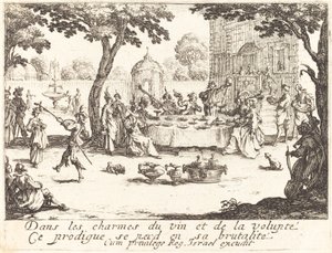 Rozproszenie, 1635. autorstwa Jacques Callot