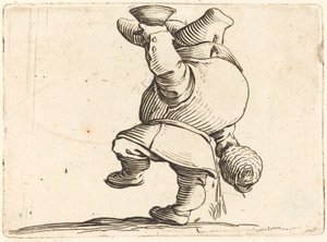 Pijący, widok z tyłu autorstwa Jacques Callot