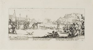 Oddział ogniowy, płyta dwunasta z The Miseries of War autorstwa Jacques Callot