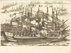 Pierwsza bitwa morska autorstwa Jacques Callot
